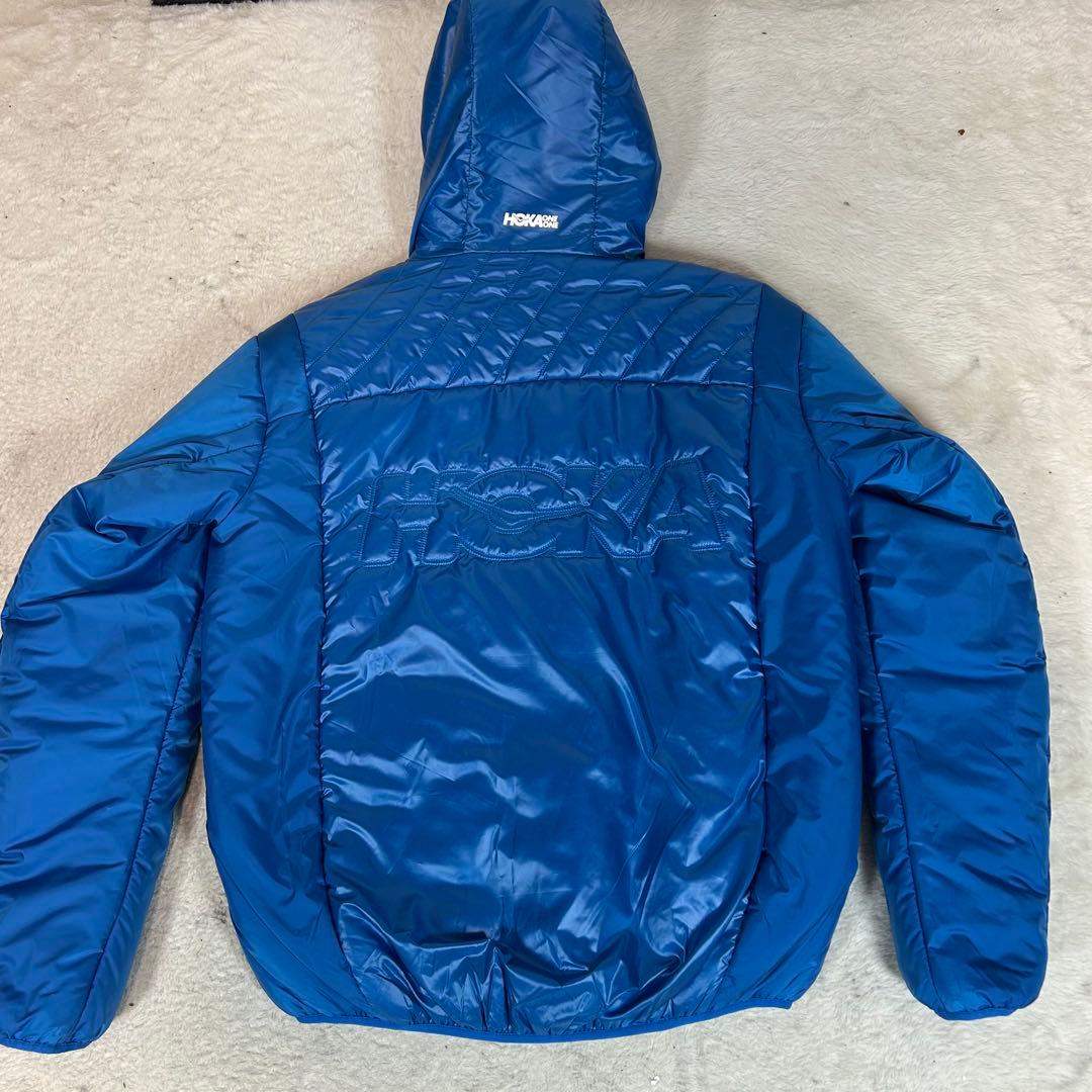 美品❗️HOKA ONEONE パフィージャケット　軽量　ブルー　XS/S