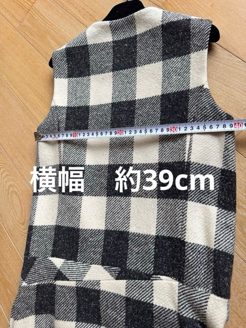 BALENCIAGA バレンシアガ チェック柄 ノースリーブ ひざ丈ワンピ 36