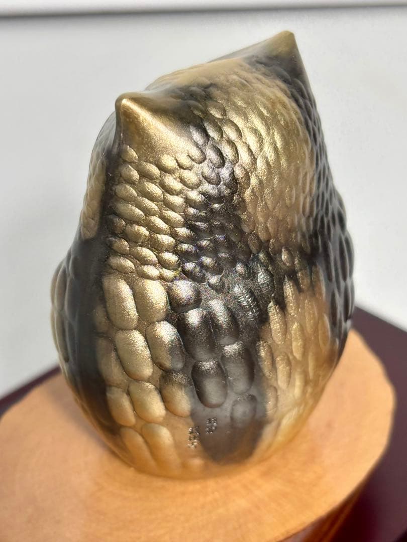 #武比古作 純銀 フクロウ置物 SILVER999