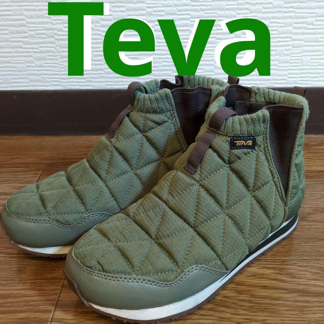 Teva キルティングショートブーツ オリーブグリーン