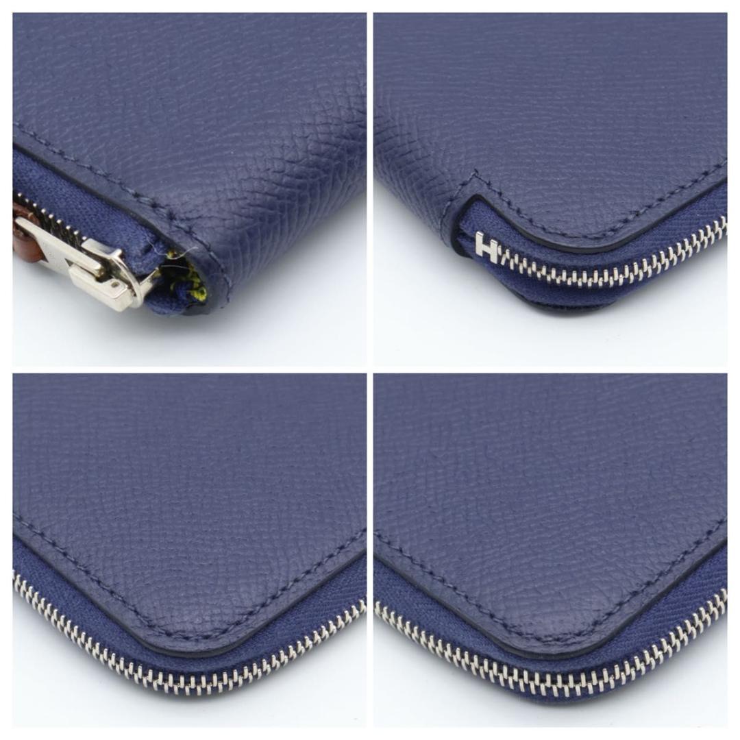 【極美品】HERMES アザップシルクイン　ケース　小銭入れ　ネイビー