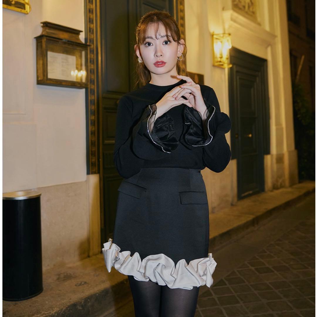 新品 タグ付き Herlipto Volant Mini Skirt