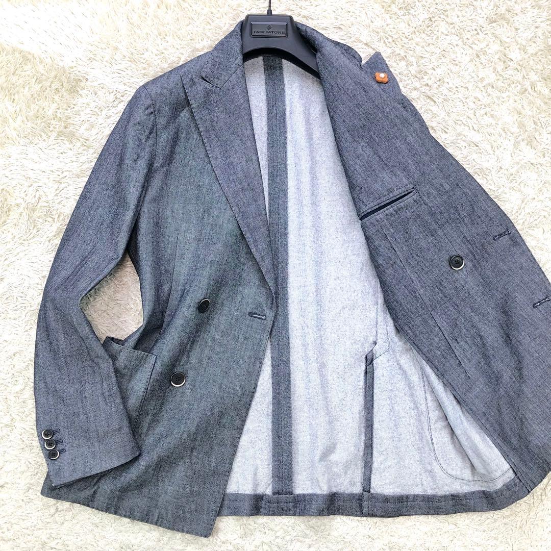 美品⭐ラルディーニ ダブルブレスト テーラードジャケット ウール コットン 44
