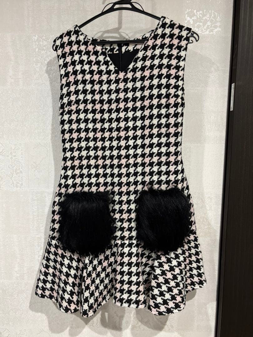 Lumignon ルミニョン 千鳥柄　チェックワンピース