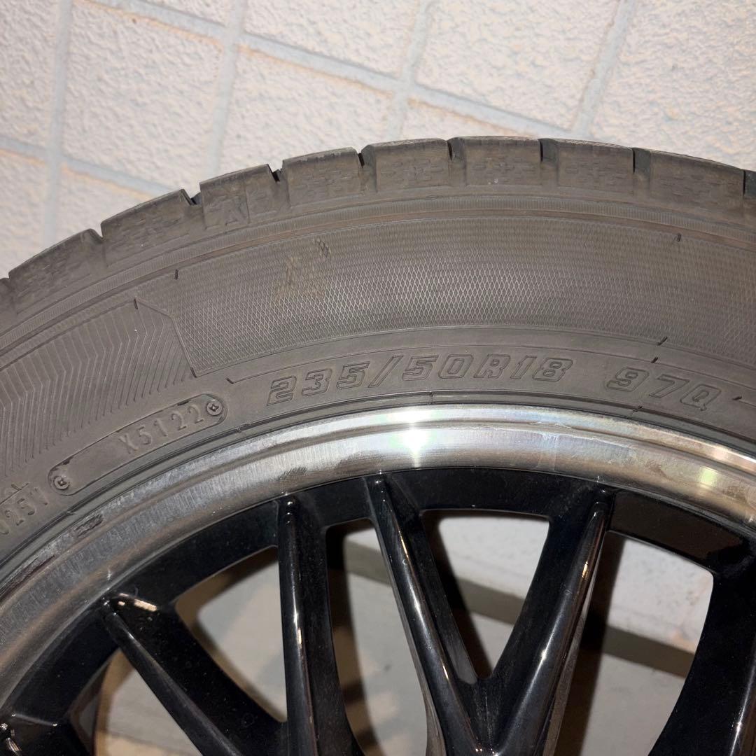 引き取り限定 235/50R 18インチ スタットレスタイヤ4本・ホイールセット
