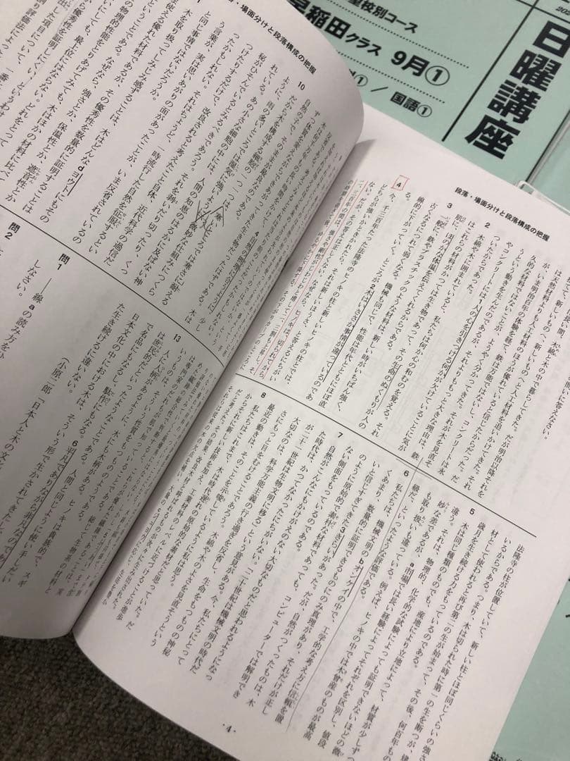 早稲田アカデミーNN早稲田　日特/前期後期/夏期/正月/副教材2024