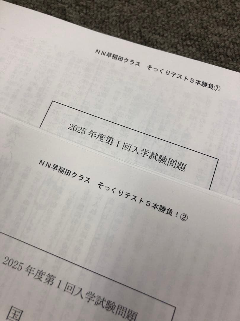 早稲田アカデミーNN早稲田　日特/前期後期/夏期/正月/副教材2024