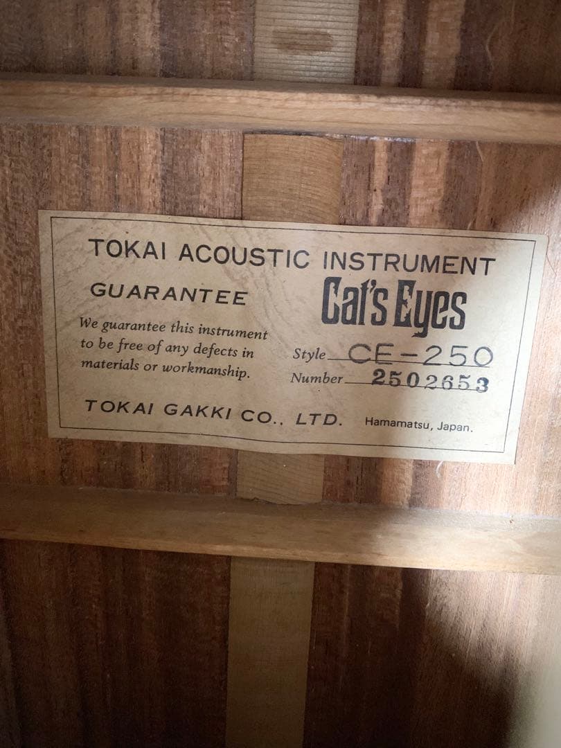 【ビンテージ！】TOKAI Cat's Eyes CE-250