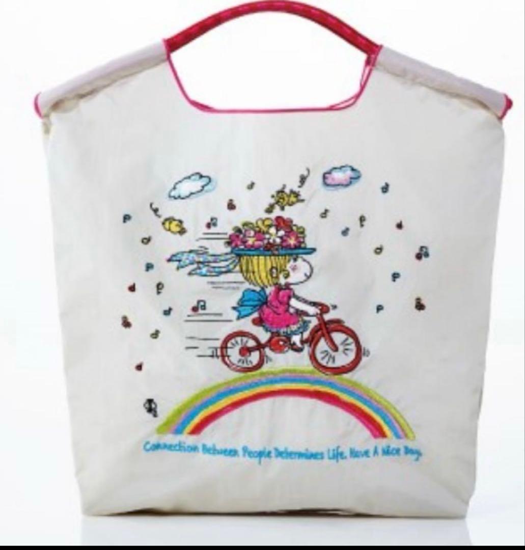 【新品】ボールアンドチェーン　水森亜土 エコバッグ　ライトグレー　高島屋限定