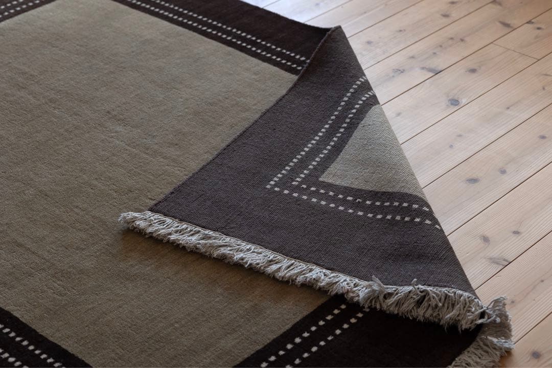 【美品】ギャッベ 150×200 a.depecheオリジナル ウール ラグ