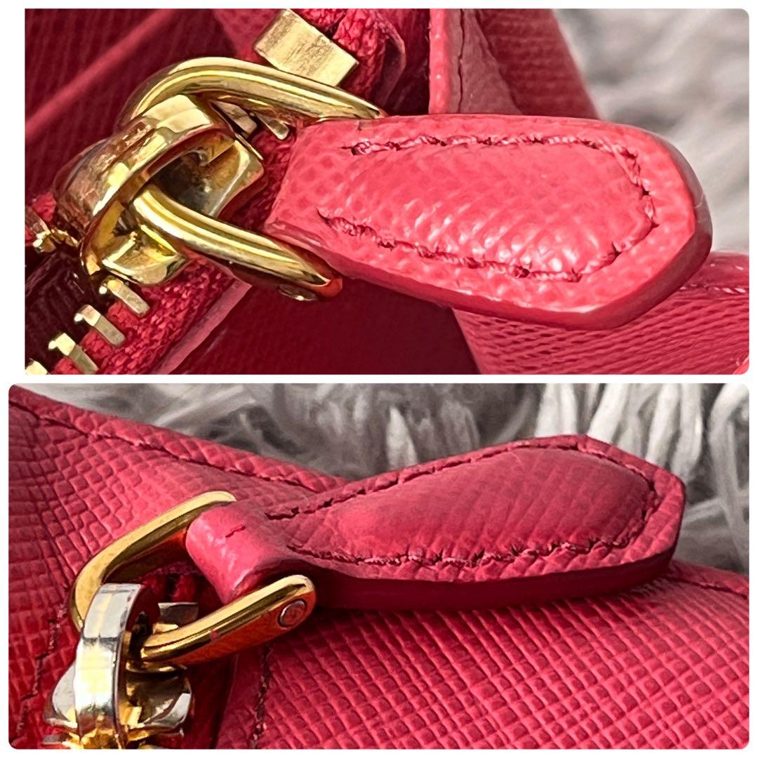 極美品✨プラダ　フィオッコ　2点　サフィアーノ　カードケース付き　ピンク