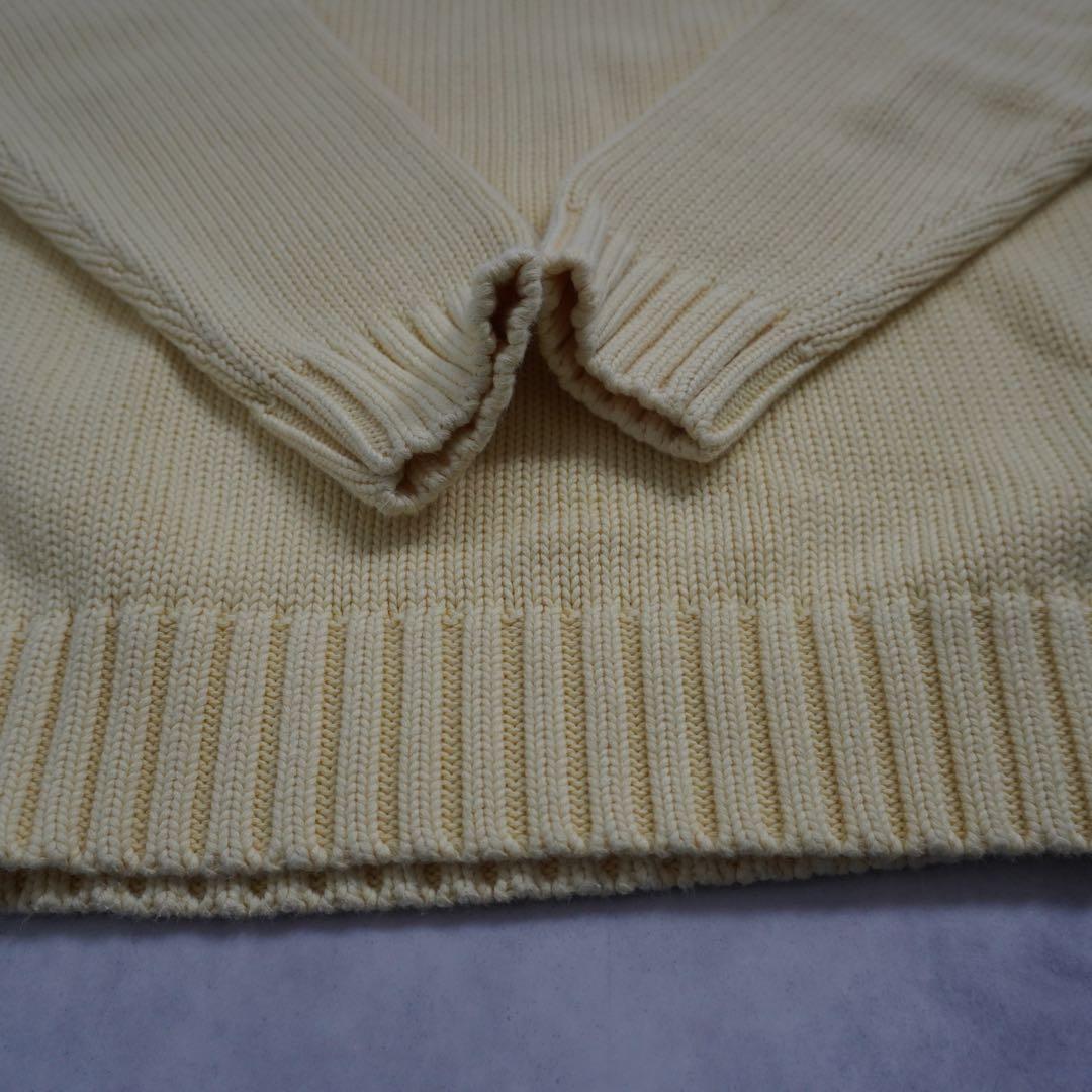 【90s】poloralphlaurenラルフローレン VネックコットンニットM