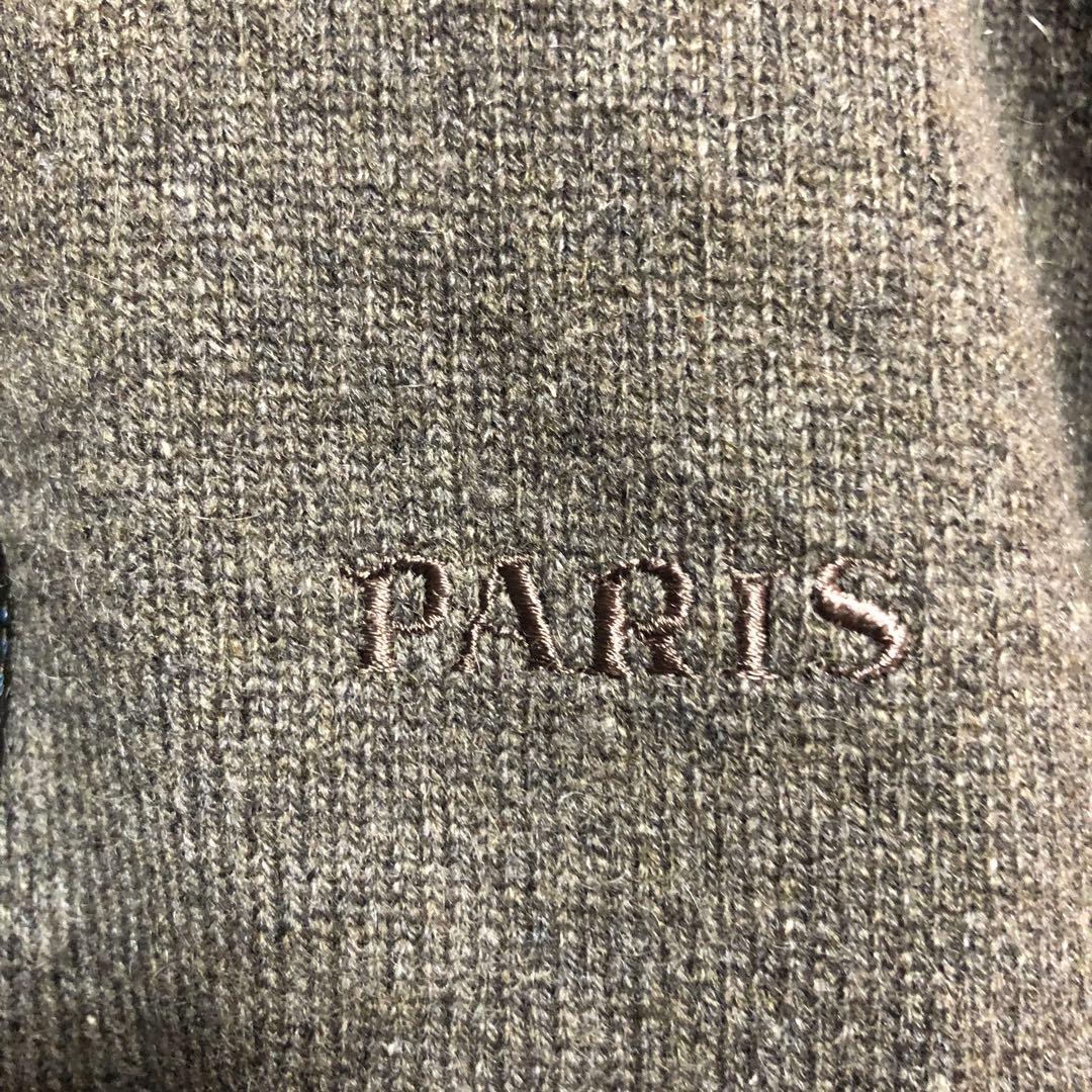 カシミア100％MONSIEUR PARIS グレー ニットセーター XLサイズ