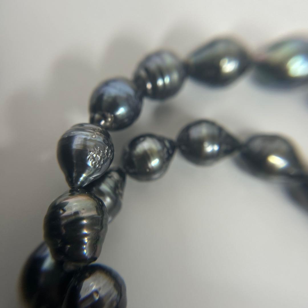 黒蝶真珠 ネックレス 8-10mm