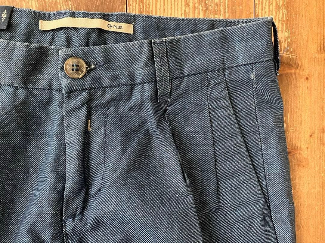 C+ CPLUS シープラス デニムスラックス 30 新品未使用 イタリア製 麻