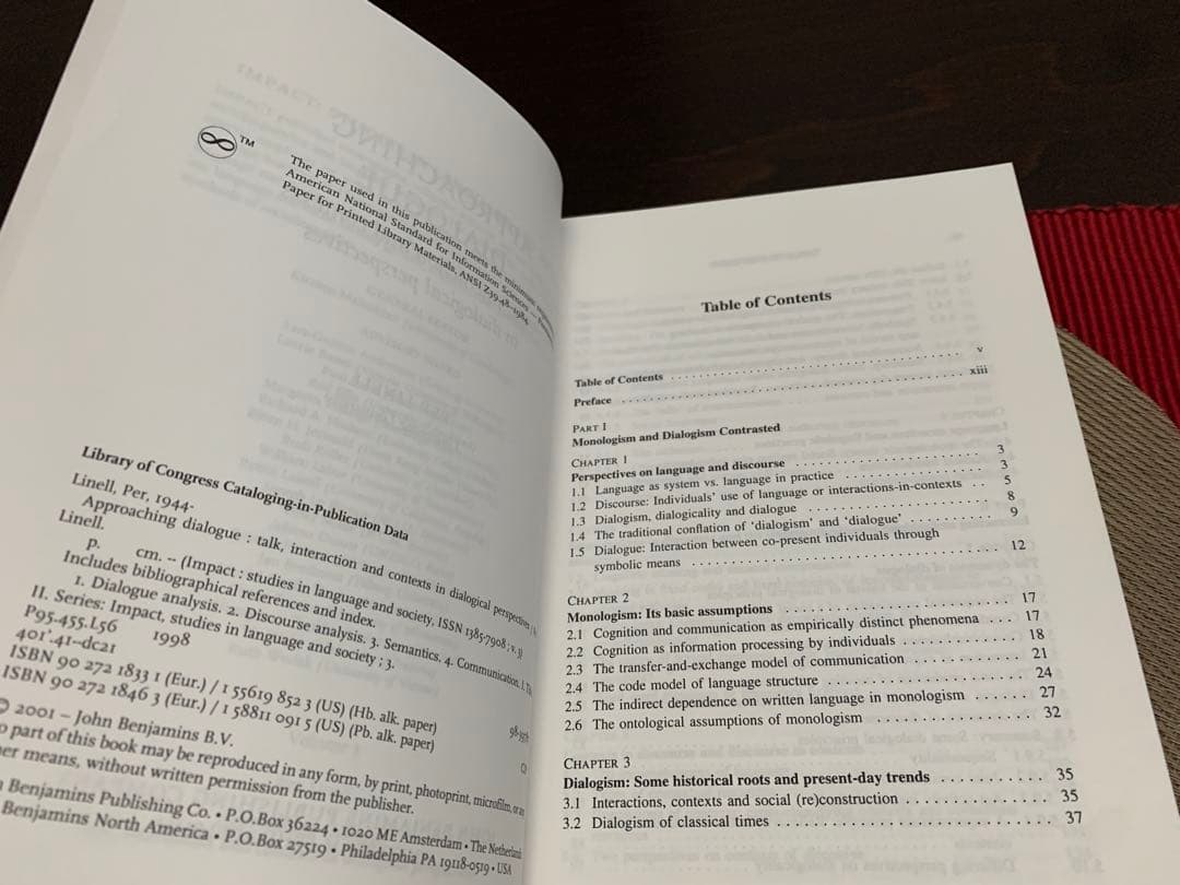 洋書 Approaching Dialogue by Per Linell