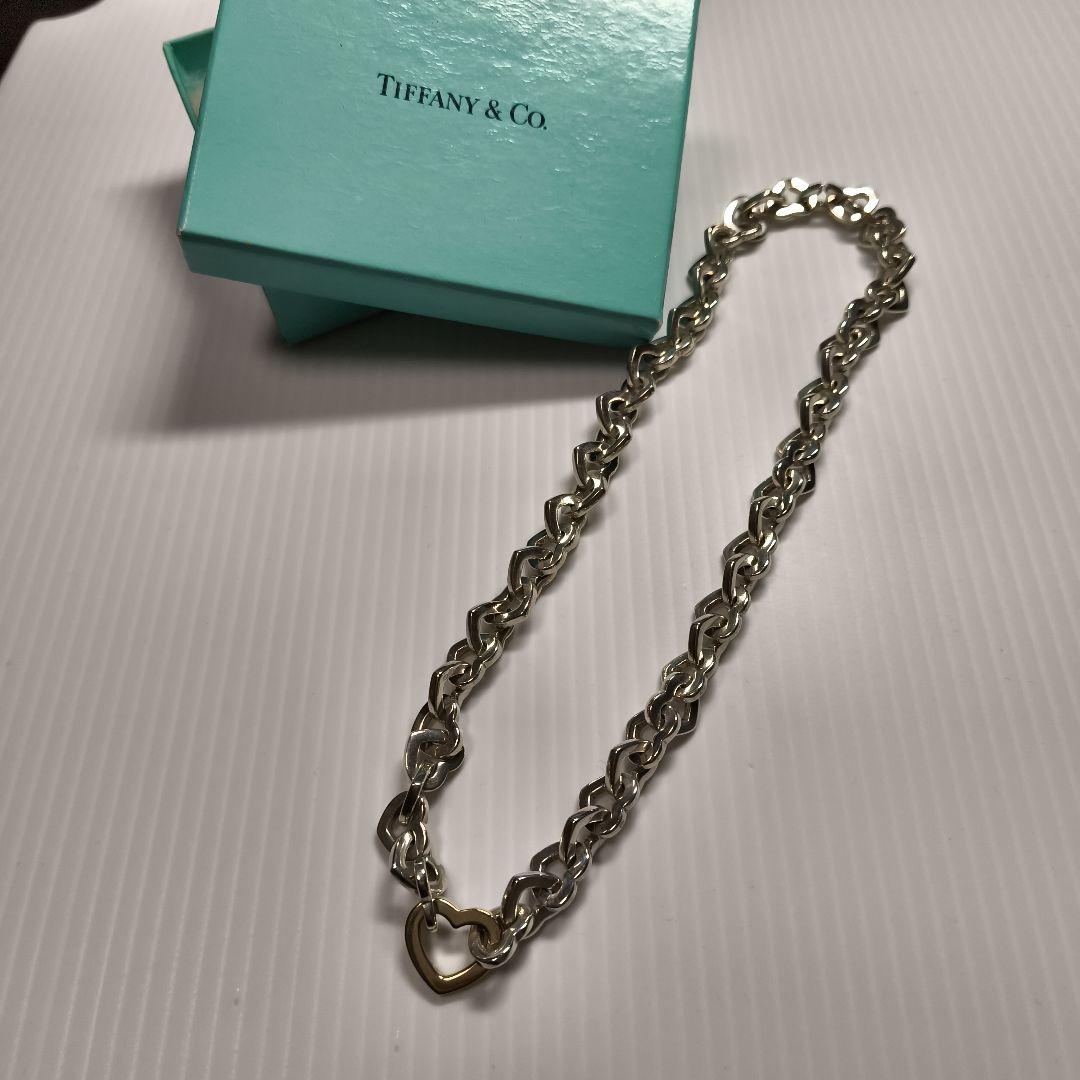 Tiffany & Co. シルバー925 ハートリンクネックレス　750 廃盤