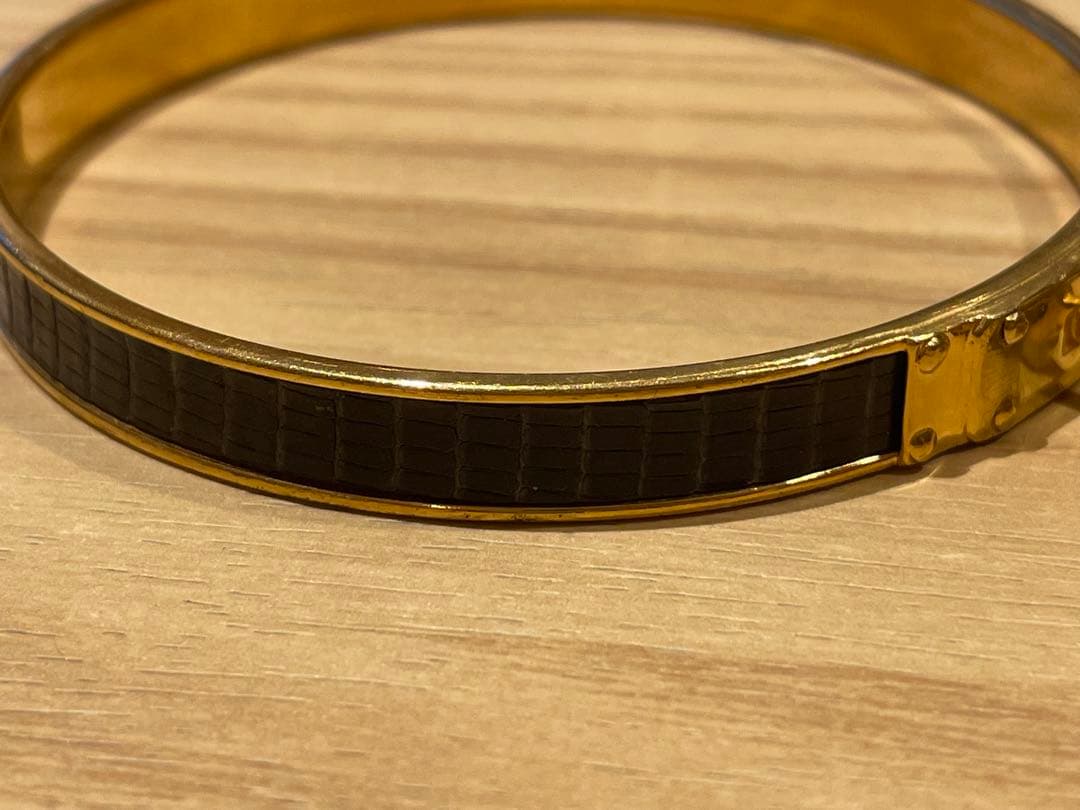 エルメス HERMES ケリー カデナバングル ブレス リザード ヴィンテージ