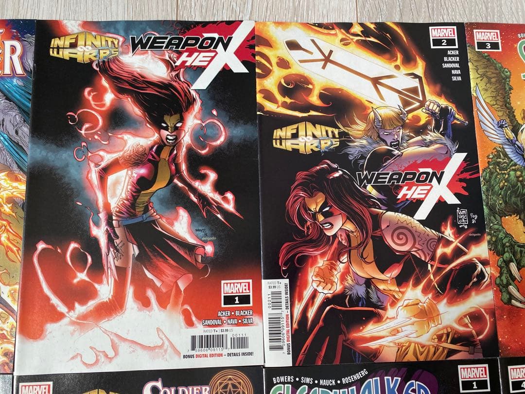 アメコミ スパイダーマン　エックスメン　マーベル　リーフ　 コンプリートセット