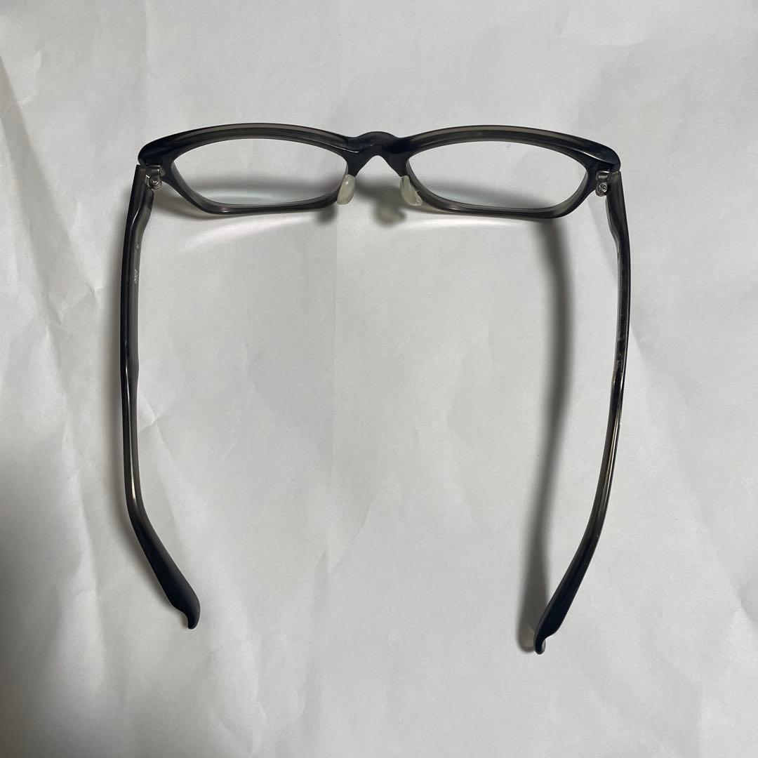 999.9ブラック スクエアメガネ ケース付き