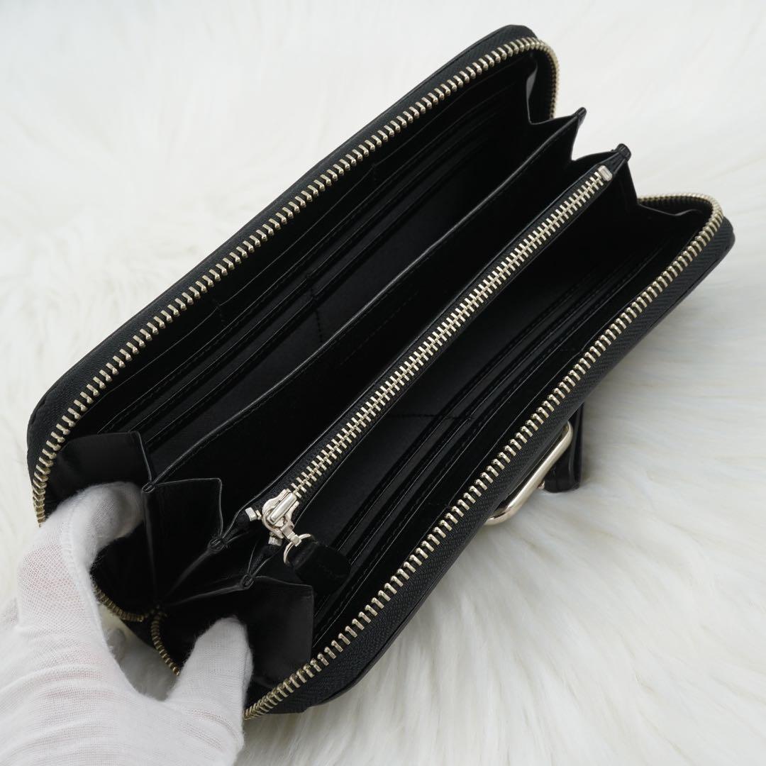 未使用品　BURBERRY BLUE LABEL 長財布　チェック柄　ブラック