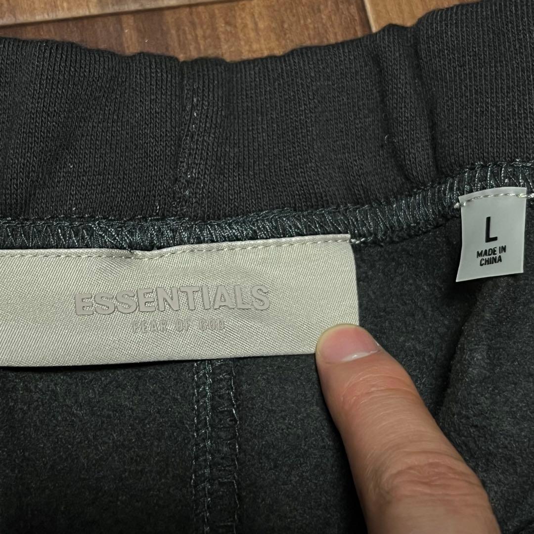 Fog Essentials ショーツハーフパンツブラック黒ロゴ 1977裏起毛