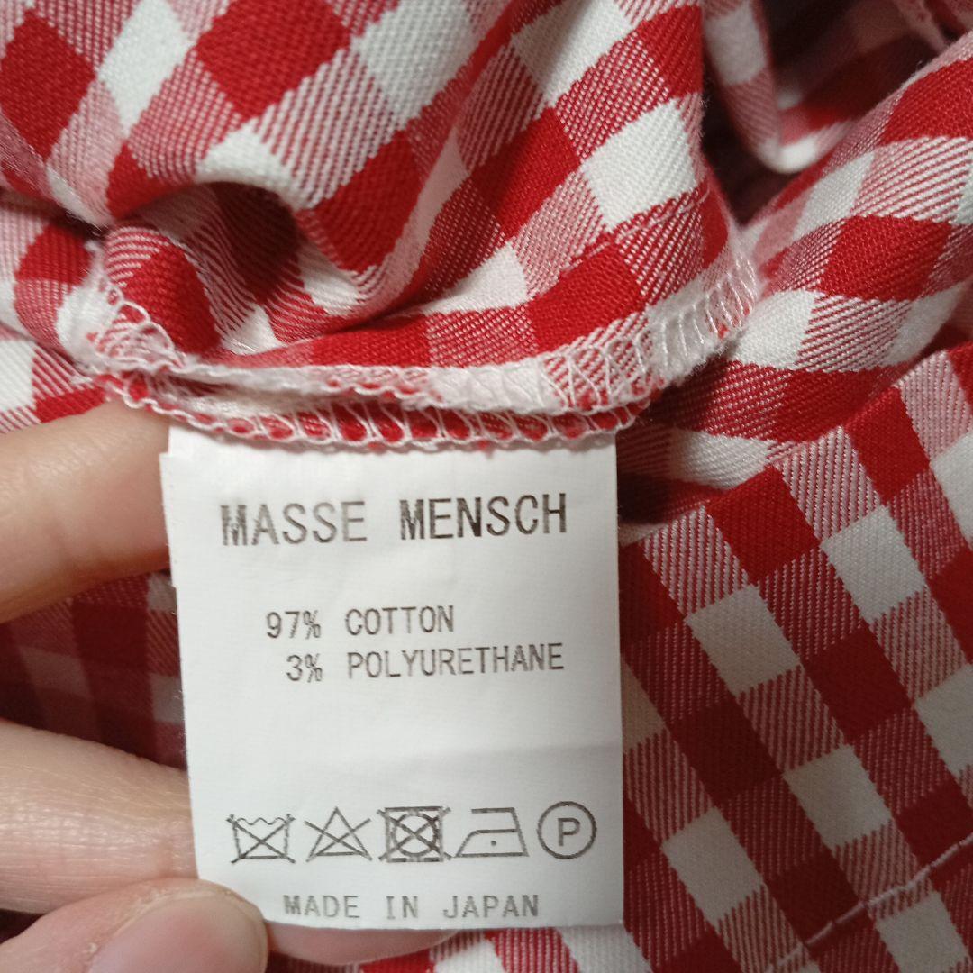 massemensch ノースリーブワンピース　チェック柄　ワンピース