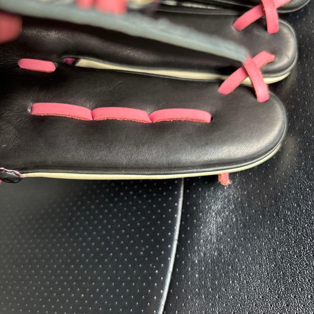 Mizuno 軟式グローブ 黒/ピンク　ブレイブスピリット