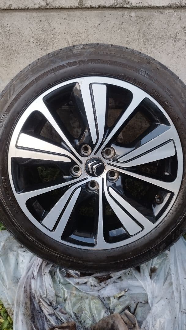 シトロエン グランドC4ピカソ純正ホイール17㌅+ブリヂストン夏タイヤ6~7分山