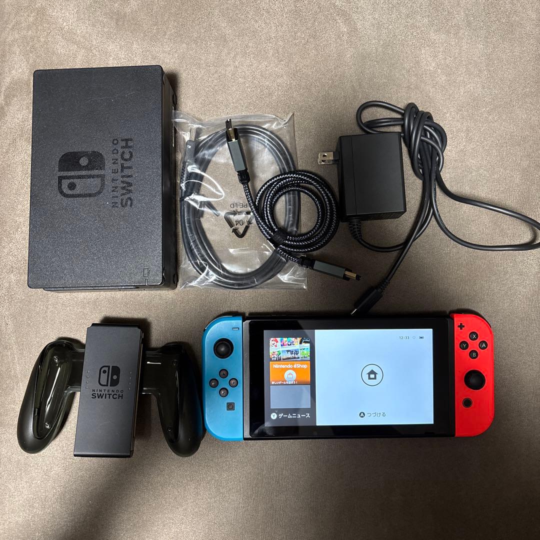 ※動作確認済み　Nintendo Switch 本体 青/赤 Joy-Con付き
