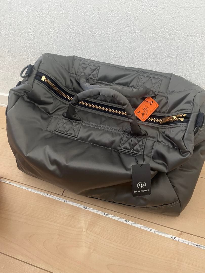 新品タグ付き　PORTER EXCHANGE ボストンバッグ　シルバーグレー