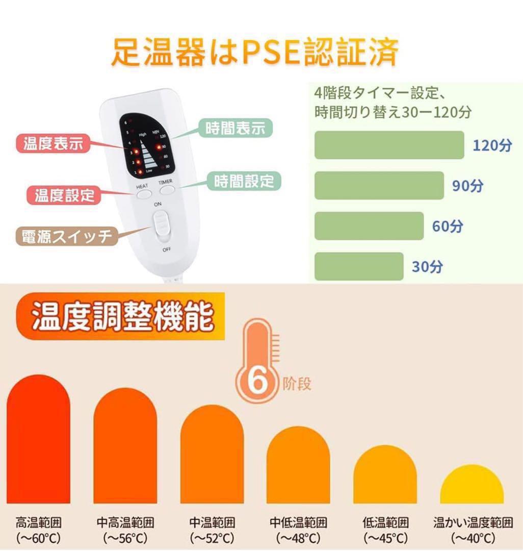 【1人用ホットカーペット】電気ブランケット ヒーター 一定温 タイマー付き