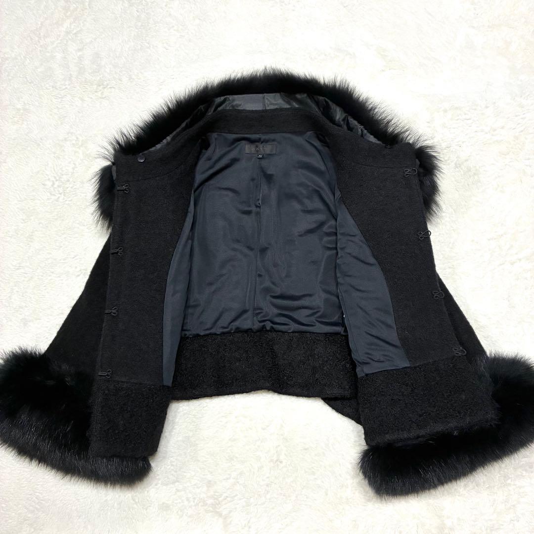 まりん TO BE CHIC フォックスファー付 ショートコート ボレロ