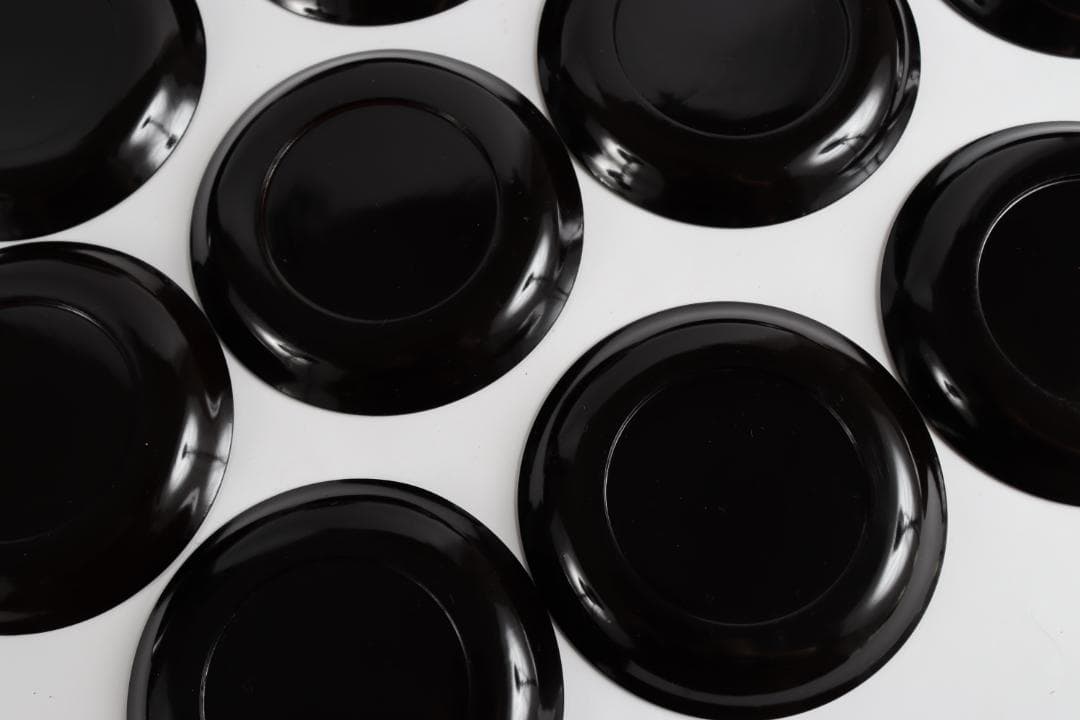 木地金蒔絵 銘々盆 花蒔絵 二十客 皿 茶道具