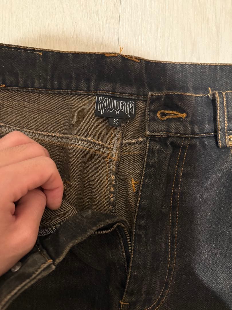 パンツ XWORE WAVED DENIM PANTS