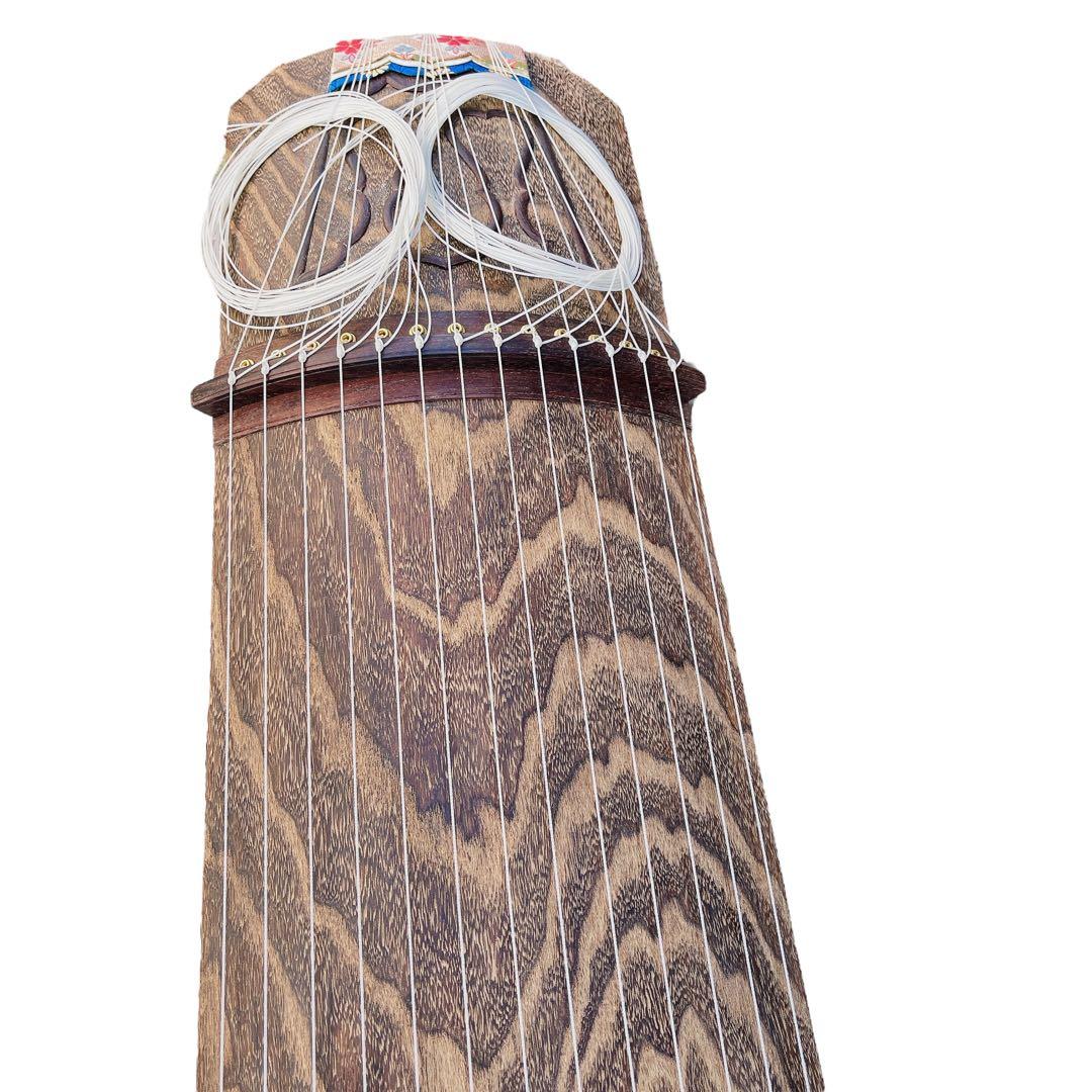 箏 十三弦 13弦 綾杉彫 くり甲 玉杢 蒔絵 玉縁