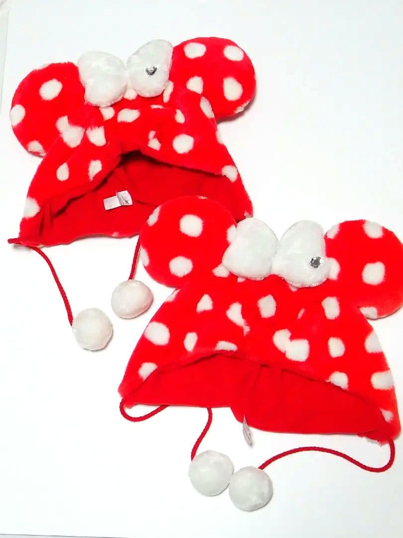 ディズニー　ミニー　 ファンキャップ 　手袋　ミトン　赤 水玉　パルパルーザ