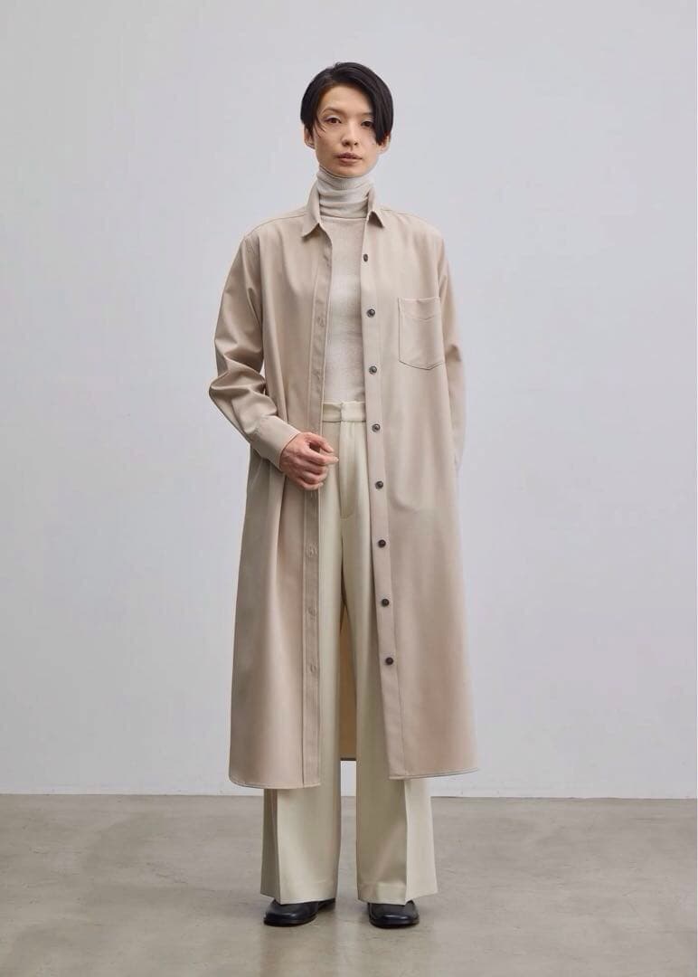 SOEJU ソフトオックスシャツワンピース　XS ベージュ