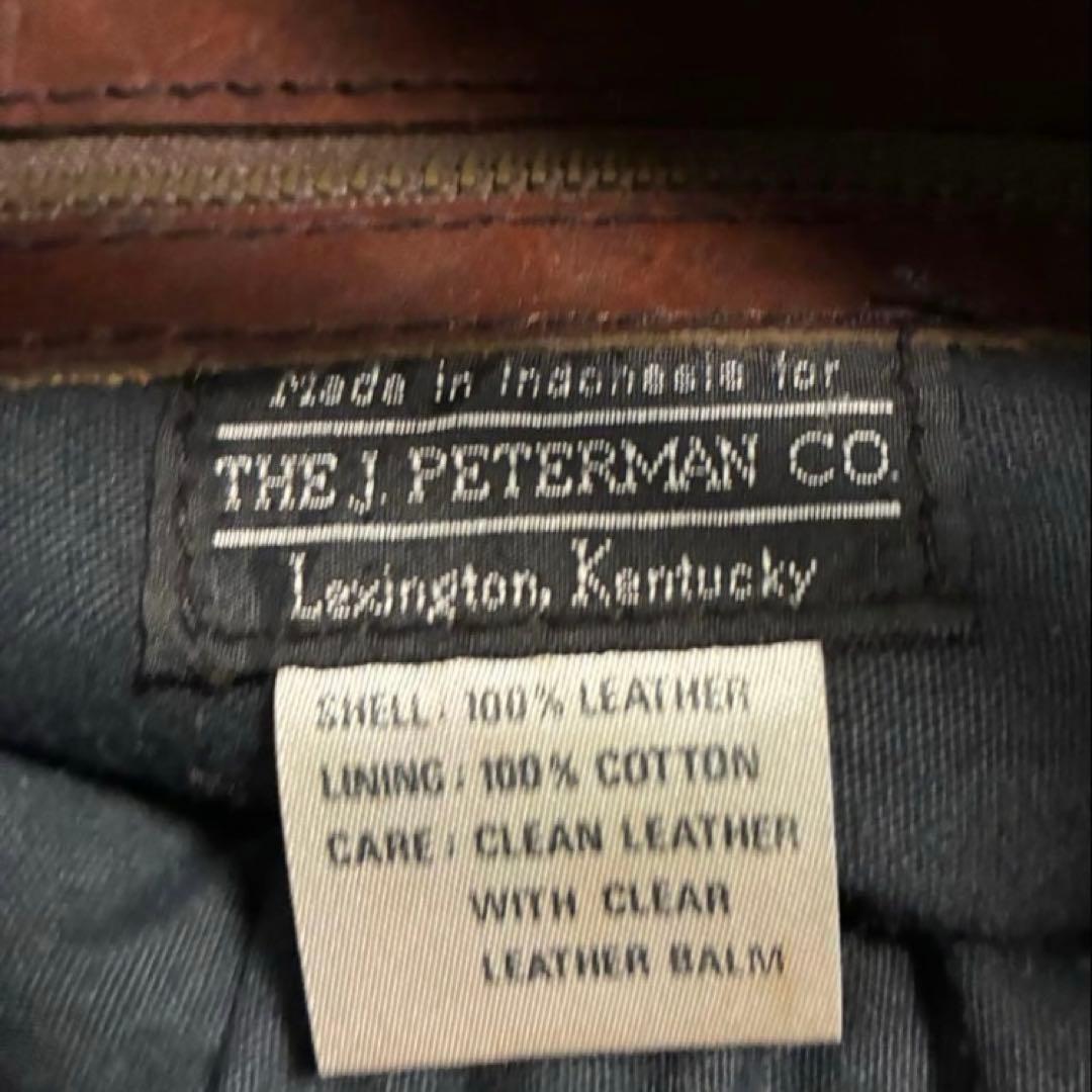 5万→THE J. PETERMAN CO. ■本革イントレチャート バッグ■茶