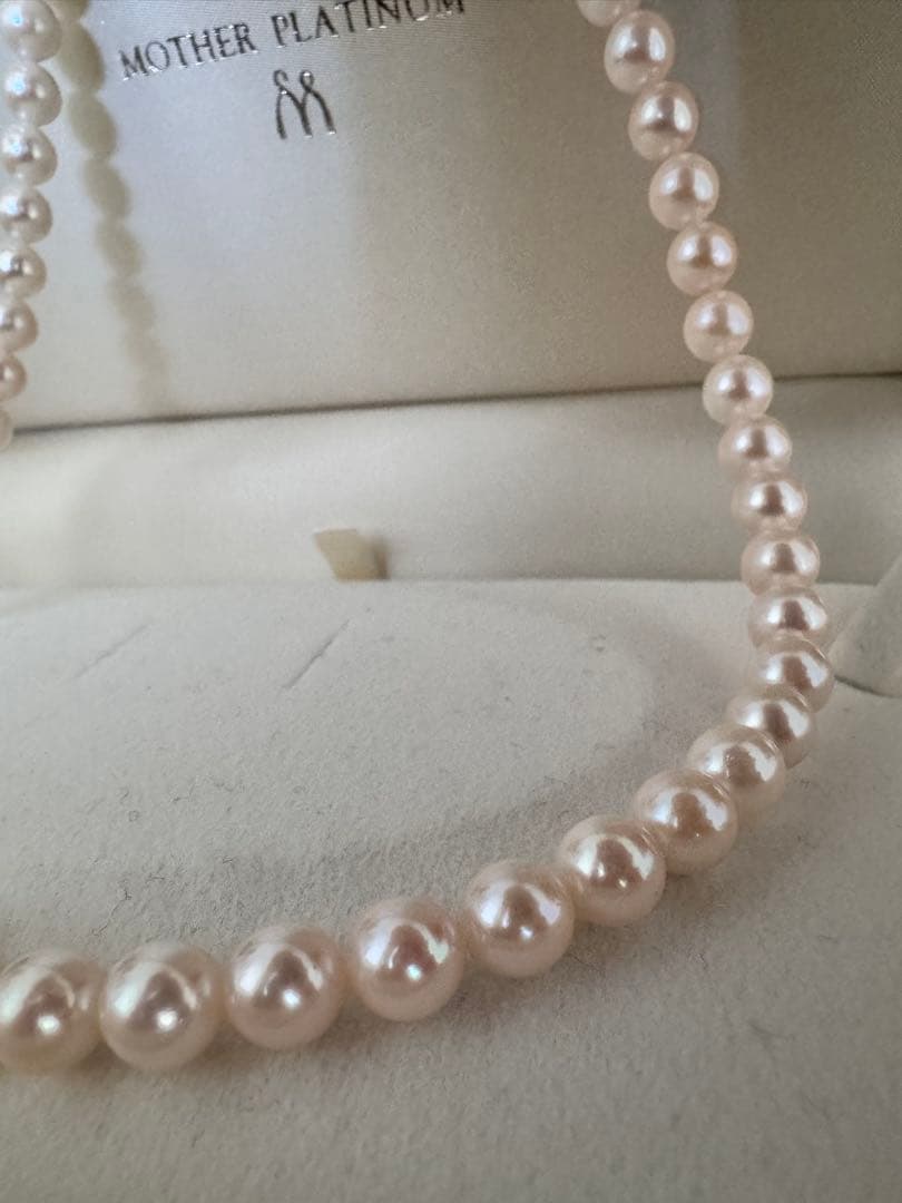 アコヤパール　ネックレス　約7.5mm silver 本真珠