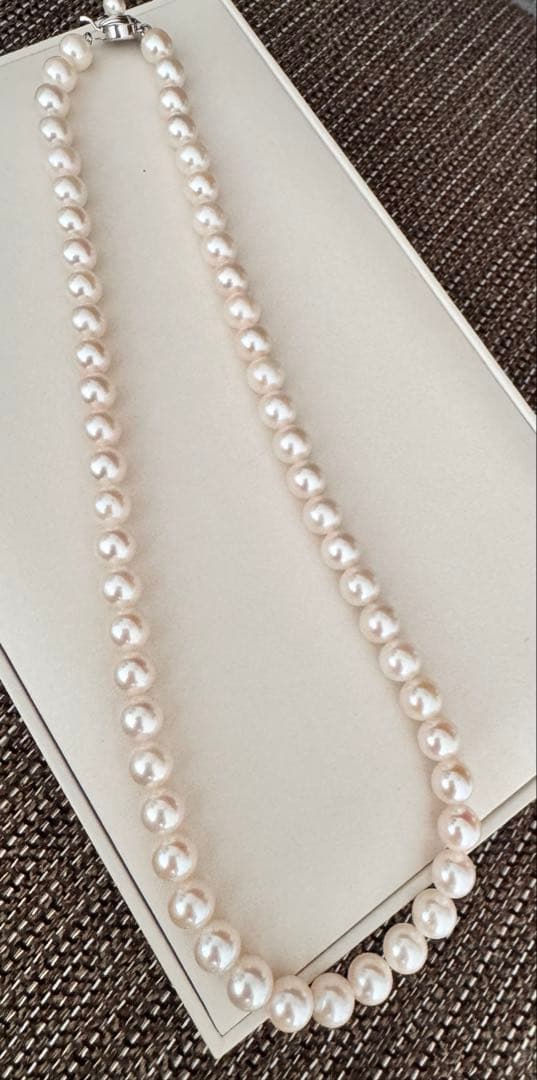 アコヤパール　ネックレス　約7.5mm silver 本真珠