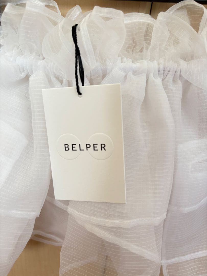 未使用 [BELPER] ホワイト ミニスカート Fサイズ