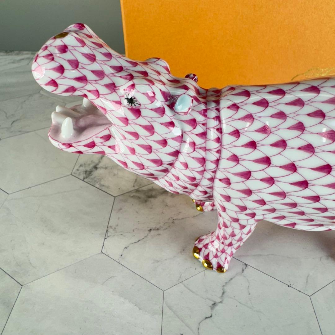 DA1292 ヘレンド　herend カバ 置物　陶器