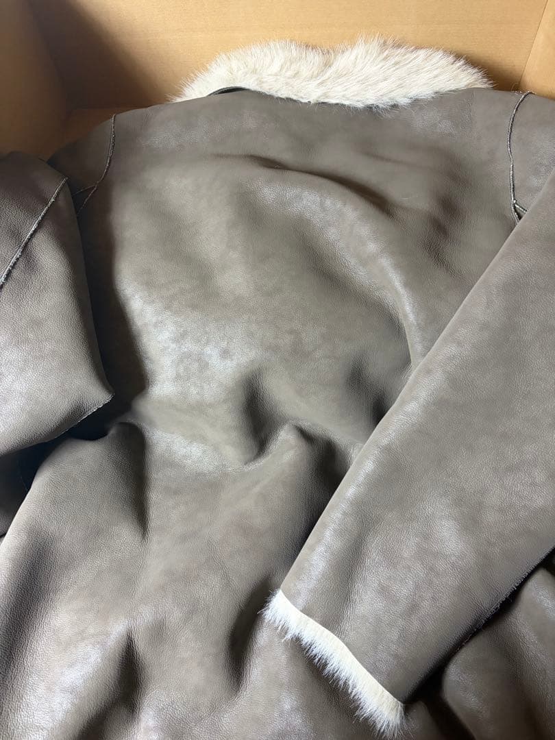 ZARA リバーシブル ダブルフェイスフェイクファーコート　L