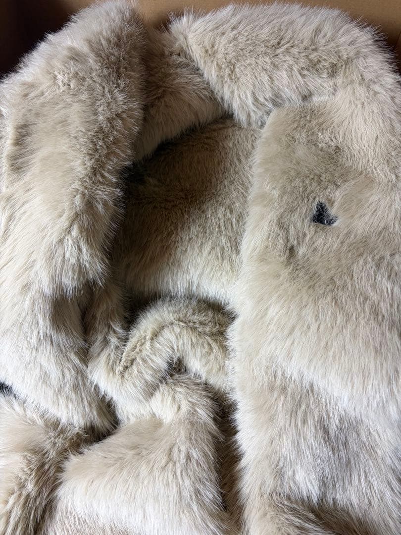 ZARA リバーシブル ダブルフェイスフェイクファーコート　L