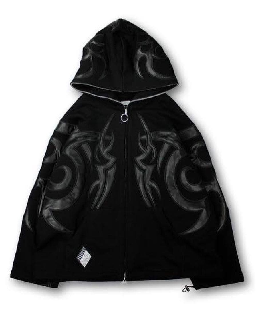 GALFY ガルフィー 部族系ダブダブパーカー ブラック 中型犬