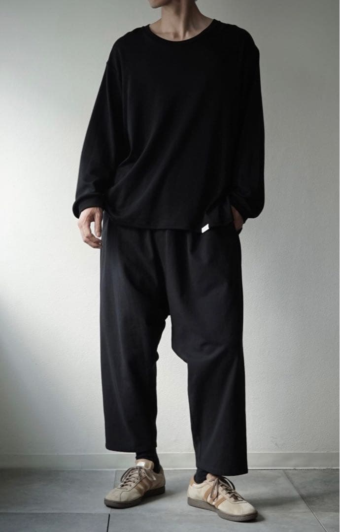 COLINA Sashiko curve Slacks 黒染