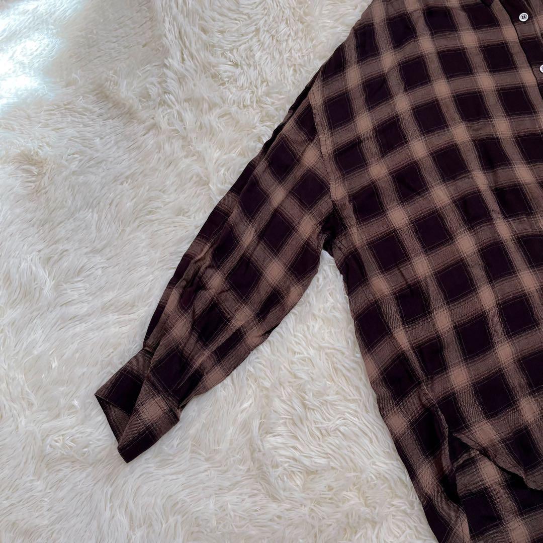 RIVE DROITE ウォッシュドチェックシャツ　ベージュ