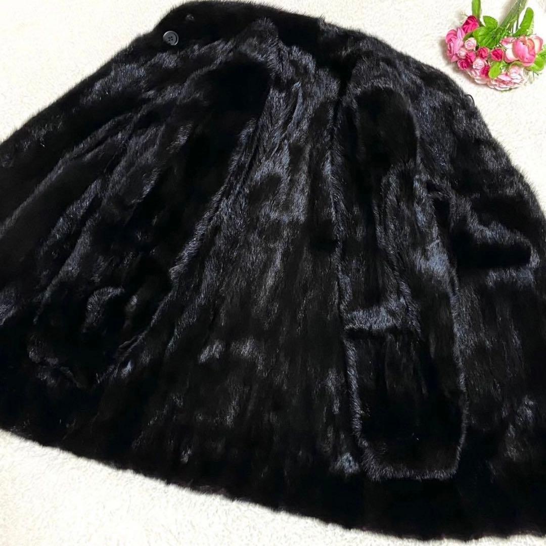 【大きいサイズ】 ミンク 本毛皮 コート サイズ2XL相当 毛並み◎