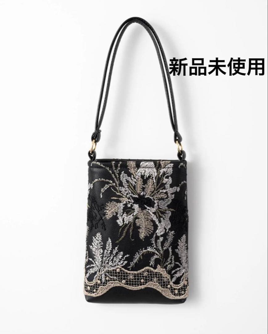 バッグ MURRAL  flower lace mini bag (Black)